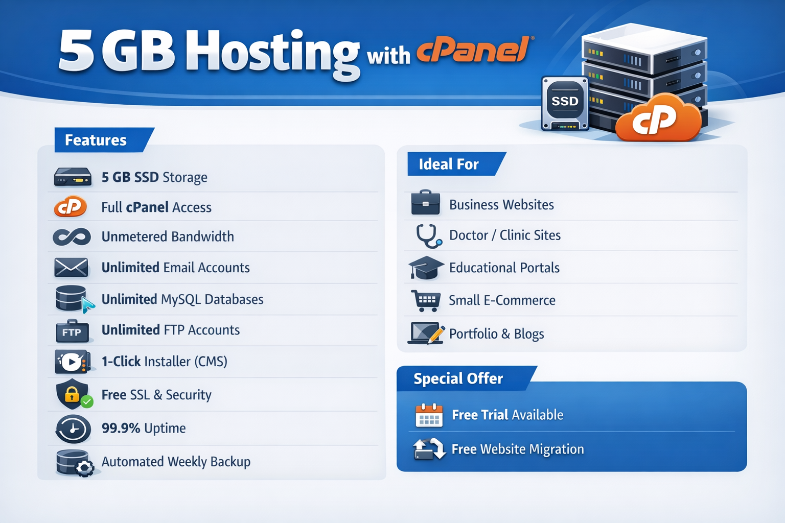 5 GB Hosting with cpanel