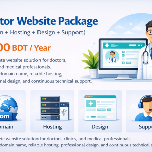 ডাক্তার ওয়েবসাইট প্যাকেজ (ডোমেইন + হোস্টিং + ডিজাইন + সাপোর্ট)